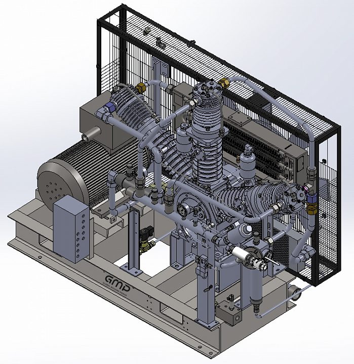 Безмасляный дожимной компрессор для воздуха и азота GMP-HB-OFB 11-30